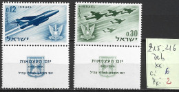 ISRAEL 215-16 ** Côte 6 € - Unused Stamps (with Tabs)