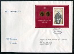 DDR Block 31, Bl.31 Auf FDC - Lenin - GDR / RDA - 1950-1970