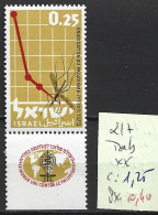 ISRAEL 217 ** Côte 1.25 € - Unused Stamps (with Tabs)