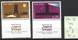 ISRAEL 232-33 ** Côte 3 € - Unused Stamps (with Tabs)