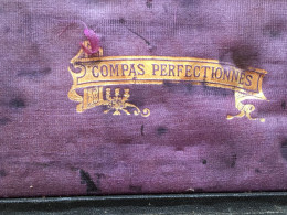 2 Boites De Compas, Accessoires -"Compas Perfectionnés" Géométrie- 2éme Moitié XIXème-COMPASS SET SECOND HALF XIX Th - Otros & Sin Clasificación