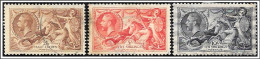 KGV SG450-452 1934 Re-engraved Seahorse Set Of 3 Used - Nuevos