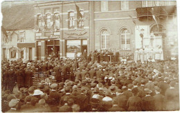 Fotokaart. Sint-Kwintens-Lennik. Stoet Vredefeesten. Militaire Herdenking Eerste Wereldoorlog. Misviering - Lennik