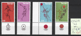 ISRAEL 255 à 58 ** Côte 3.25 € - Unused Stamps (with Tabs)