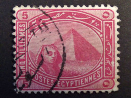 EGYPTE - EGYPT - U.A.R. 1888 - Sphinx De Gizeh Et Pyramide - 5 Millemes - Obl/ Cancelled - 1866-1914 Khédivat D'Égypte
