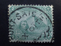 EGYPTE - EGYPT - U.A.R. 1888 - Sphinx De Gizeh Et Pyramide - 2 Millemes - Obl/ Cancelled Port Said - 1866-1914 Khédivat D'Égypte