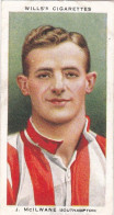 29 J McIlwaine Southampton FC  - Wills Cigarette Card - Association Footballers, 1935 - Original Card - Sport - Wills