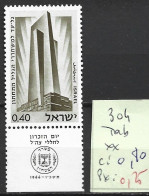 ISRAEL 304 ** Côte 0.80 € - Unused Stamps (with Tabs)