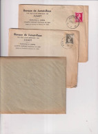 JUMET Lot 2 Enveloppes Banque De Jumet-roux   1939-41 - Banco & Caja De Ahorros