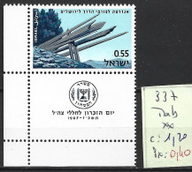 ISRAEL 337 ** Côte 1.20 € - Unused Stamps (with Tabs)