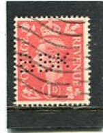 GREAT BRITAIN - 1941  1d   LIGHT COLOURS  PERFIN   BBK  FINE USED - Gezähnt (perforiert)