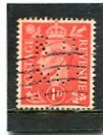 GREAT BRITAIN - 1941  1d   LIGHT COLOURS  PERFIN   RB & C  FINE USED - Gezähnt (perforiert)