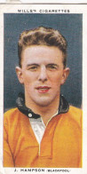 18 J Hampson, Blackpool FC  - Wills Cigarette Card - Association Footballers, 1935 - Original Card - Sport - Wills