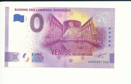 Billet Touristique  0 Euro  - BASSINS DE LUMIERES, BORDEAUX - 2022-3 - UESC -  N° 1302 - Billet épuisé - Other & Unclassified