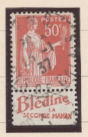 BANDE PUB -N°283 E -TYPE PAIX 50c TYPE III Obl - BLEDINE / SECONDE MAMAN  ( MAURY 179) - Used Stamps