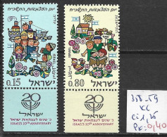 ISRAEL 358-59 ** Côte 1.25 € - Unused Stamps (with Tabs)