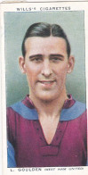 21 Leonard Goulen, West Ham United FC  - Wills Cigarette Card - Association Footballers, 1935 - Original Card - Sport - Wills