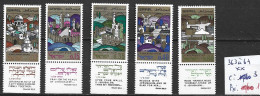 ISRAEL 363 à 67 ** Côte 3 € - Unused Stamps (with Tabs)