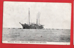 MELANESIAN MISSIONS  MISSIONARY   SHIP SANTA CRUZ     SOUTHERN CROSS  + CANOES - Fiji