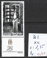 ISRAEL 361 ** Côte 1.25 € - Unused Stamps (with Tabs)