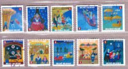 2011 Nr 4115-24 Gestempeld,alle Zegels Uit Boekje B121.De Foor / La Foire. - Used Stamps