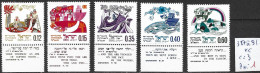ISRAEL 387 à 91 ** Côte 3 € - Unused Stamps (with Tabs)