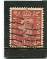 GREAT BRITAIN - 1941  1 1/2d   LIGHT COLOURS  PERFIN   IL  FINE USED - Gezähnt (perforiert)