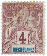 DIEGO SUAREZ, NAVIGAZIONE E COMMERCIO, TIPO GROUPE, 1894, FRANCOBOLLI NUOVI (MLH*) Mi:FR-DS 40, Scott:FR-DS 40, Yt:FR-DS - Unused Stamps