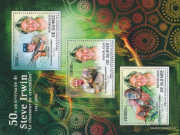 Guinea 9244-9246 Sheetlet (complete. Issue) Unmounted Mint / Never Hinged 2012 Steve Irwin (1962-2006) - Guinée (1958-...)