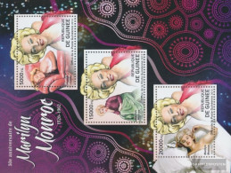 Guinea 9240-9242 Sheetlet (complete. Issue) Unmounted Mint / Never Hinged 2012 Marilyn Monroe (1926-1962) - Guinée (1958-...)