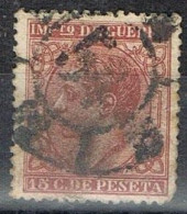 Sello 15 Cts Impuesto Guerra 1877, Alfonso XII, Rieda Carrera Numeral 54 De MANZANARES (Ciudad Real), Num 188 º - Usados