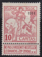 Belgie  .   OBP    .    98    .   *      .   Ongebruikt Met Gom    .   /   .    Neuf Avec Gomme - 1910-1911 Caritas