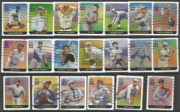 USA 2000 Legends Of Baseball SC.#3408 A/T - Cpl 20v Set In Used Condition - Baseball