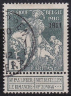 Belgie  .   OBP    .    93   .     O      .   Gestempeld     .   /   .    Oblitéré - 1910-1911 Caritas