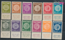 Israel 42-53 Mit Tab (kompl.Ausg.) Postfrisch 1950 Alte Münzen (10326314 - Unused Stamps (with Tabs)