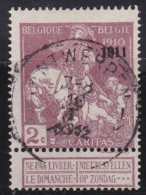 Belgie  .   OBP    .    95      .     O      .   Gestempeld     .   /   .    Oblitéré - 1910-1911 Caritas