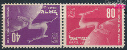 Israel 28-29K (kompl.Ausg.) Kehrdruck Postfrisch 1950 75 Jahre UPU (10326321 - Ongebruikt (zonder Tabs)