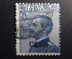 Italia - Italy - Italie  CASO - 1912 - VITTORIO EMANUELE III - 25 C -  Cancelled - Egeo (Caso)