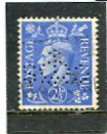 GREAT BRITAIN - 1941  2 1/2d   LIGHT COLOURS  PERFIN   S Crown O  FINE USED - Gezähnt (perforiert)
