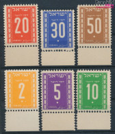 Israel P6-P11 Mit Tab (kompl.Ausg.) Postfrisch 1949 Ziffernzeichnung (10326296 - Nuovi (con Tab)