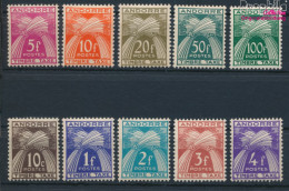 Andorra - Französische Post P32-P41 (kompl.Ausg.) Postfrisch 1946 Portomarken (10285457 - Unused Stamps