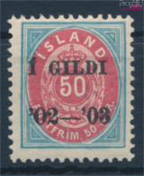 Island 33B Postfrisch 1902 Aufdruckausgabe (10293692 - Nuevos