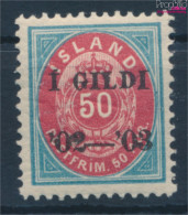 Island 33B Postfrisch 1902 Aufdruckausgabe (10293693 - Neufs