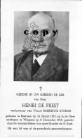 Bidprentje/doodsprentje De Prest Henri Geboren 1872 - Religion & Esotérisme