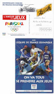 2004 Carte Officielle De L'Equipe Olympique Française Pour  Les Jeux Olympiques D'Athènes + "Colombes Esprit Olympique" - Zomer 2004: Athene