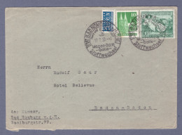 British-American Bizone Brief - SST  Bad Homberg - 17.7.50 --> Baden-Baden   (HTTNGR-005) - Covers & Documents