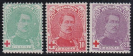 Belgie  .   OBP    .    129/131      .   **      .   Postfris    .   /   .    Neuf Avec Gomme Et SANS Charnière - 1914-1915 Croce Rossa