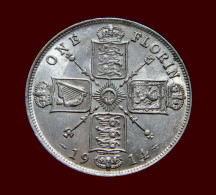 Great Britain George V 1914 Florin EF British Two Shillings - Andere & Zonder Classificatie