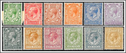 KGV SG418-429 1924 Royal Cypher Set Of 12, Mounted Mint - Ungebraucht