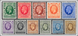 KGV Photogravure Set SG439-449 Mounted Mint - Nuevos